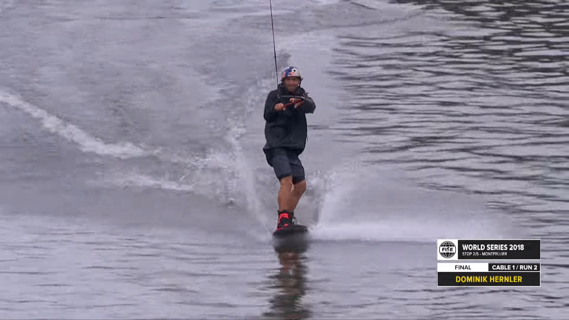 Screenshotter DominikHernler1stFinalWakeboardFISEWorldSeriesMontpellier2018 0’14”