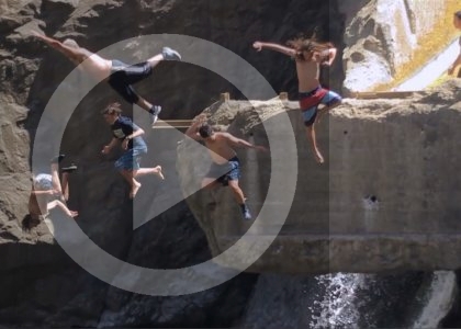 Rindge Dam Cliff Jumping | aquasport.tv