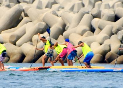 3 Alberta Cup SUP RACE (3 km class) Start-First Mark at LANIKAI Sirahamanomiya / Himeji | aquasport.tv