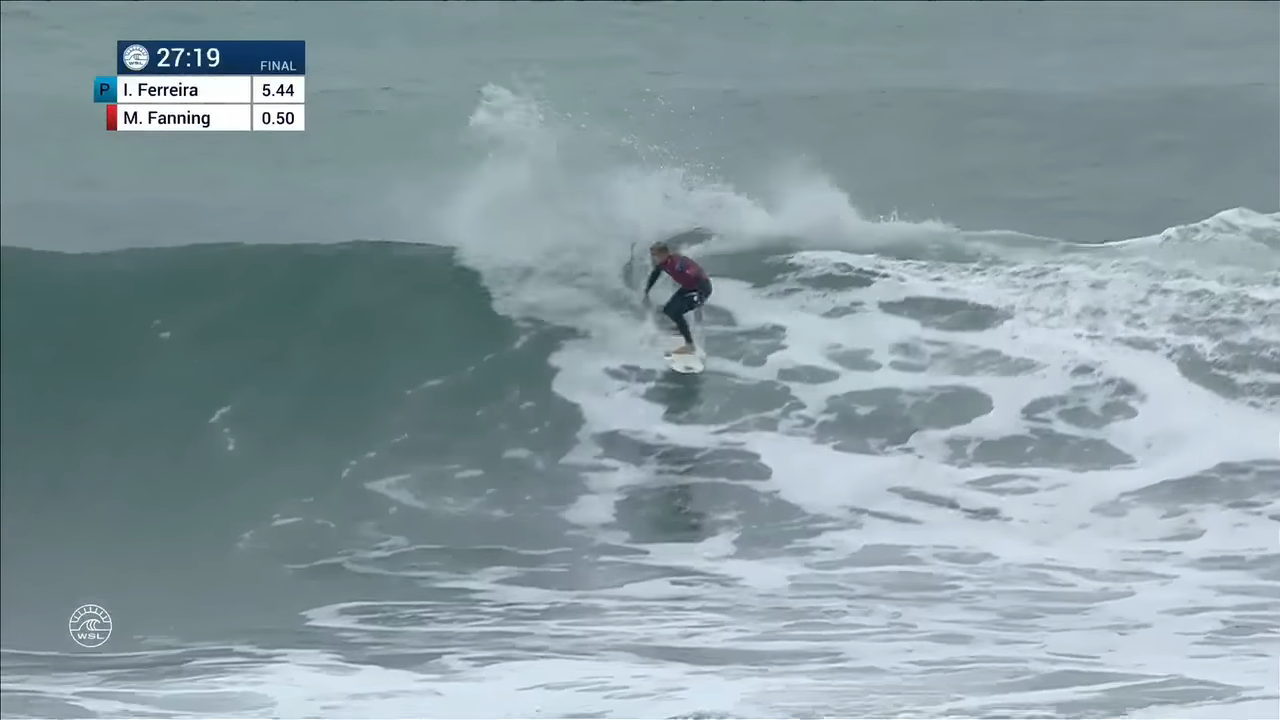 Screenshotter MickFanningvsItaloFerreiraFINALRipCurlProBellsBeach2018 1&rsquo;49&rdquo;
