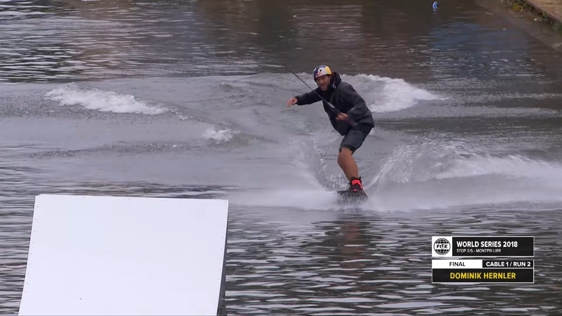 Screenshotter DominikHernler1stFinalWakeboardFISEWorldSeriesMontpellier2018 0&rsquo;12&rdquo;