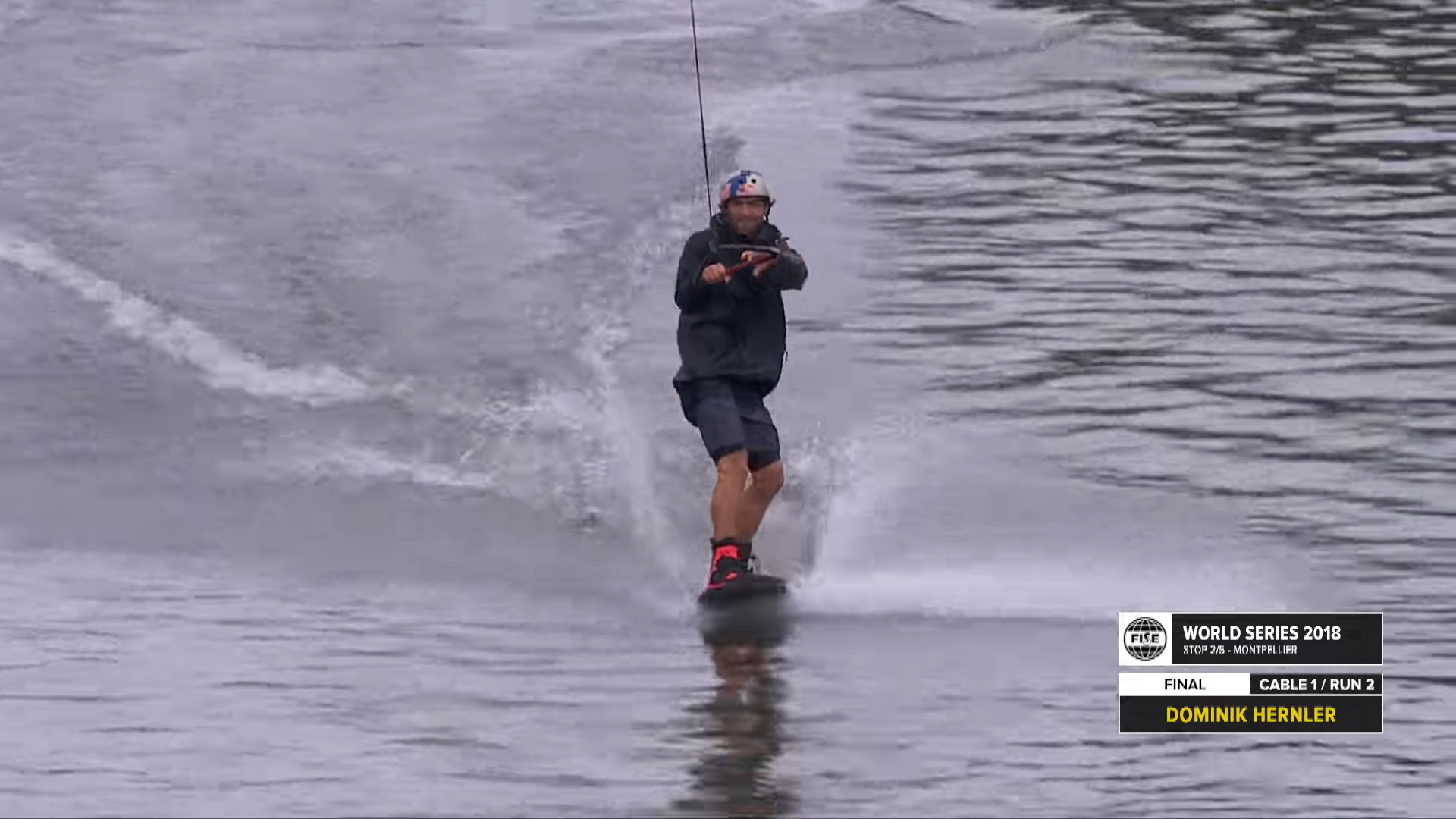 Screenshotter DominikHernler1stFinalWakeboardFISEWorldSeriesMontpellier2018 0&rsquo;14&rdquo;